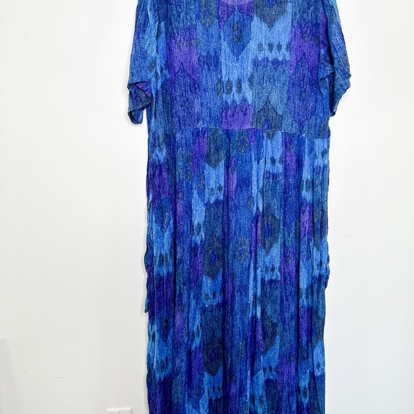 Vintage 90s Full Length Summer Dress with Short Sleeves - Picture 6 of 7